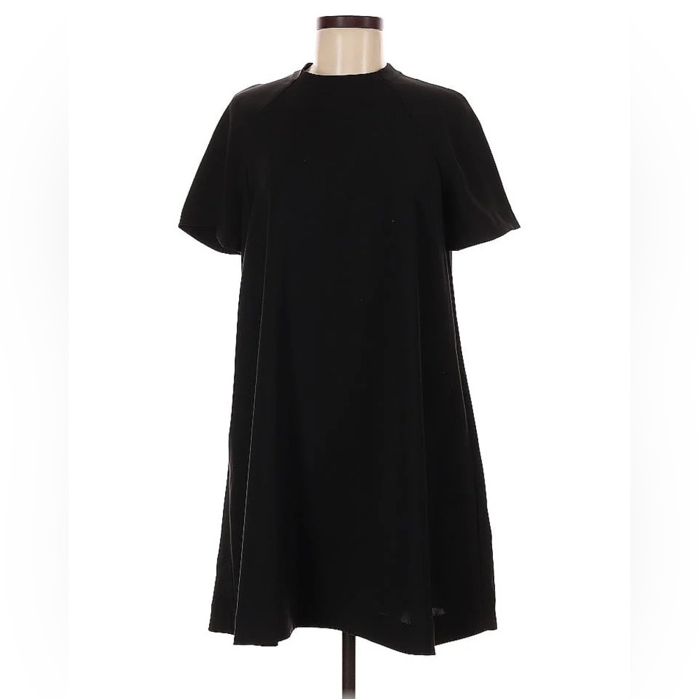 & Other Stories Black Crushed Velvet A- Line Dress - Picture 2 of 7